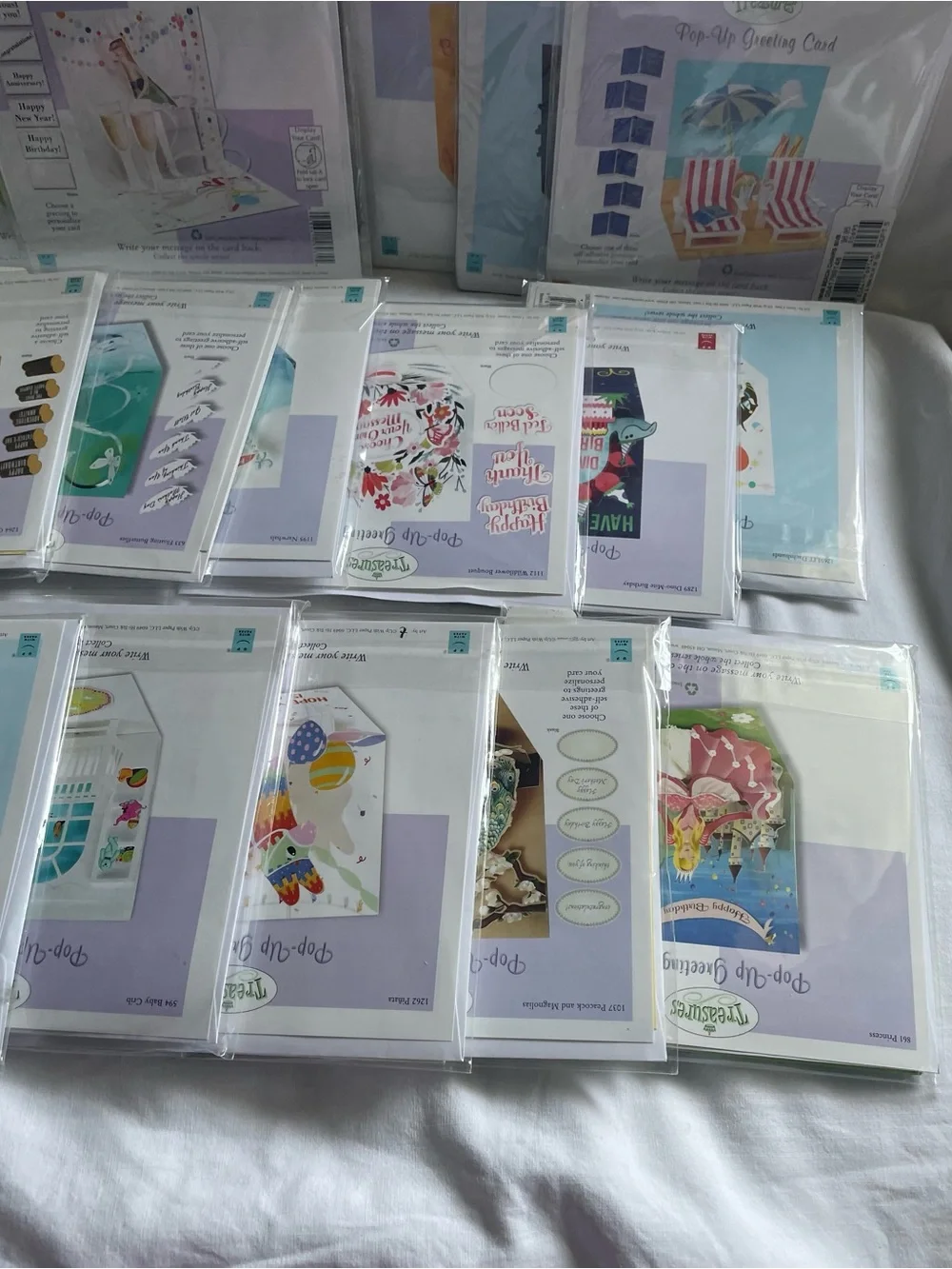 20 New Assorted Illustrated Pop Up Birthday Cards